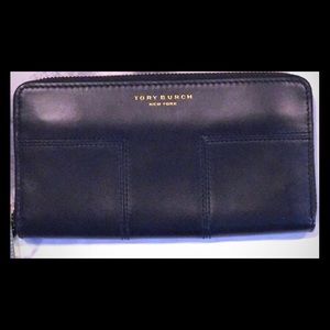 Tory Burch Black Leather Wallet